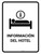 Hotel Information White Spanish Portrait - Wall Sign