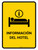Hotel Information Yellow Spanish Portrait - Wall Sign