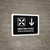 Meeting Point With Down Arrow Black Bilingual Spanish Landscape - Wall Sign