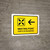 Meeting Point With Left Arrow Yellow Bilingual Landscape - Wall Sign