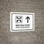 Meeting Point With Up Arrow White Bilingual Spanish Landscape - Wall Sign