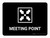 Meeting Point Black Landscape - Wall Sign
