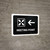 Meeting Point With Left Arrow Black Landscape - Wall Sign