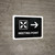 Meeting Point With Right Arrow Black Landscape - Wall Sign