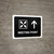 Meeting Point With Up Arrow Black Landscape - Wall Sign