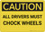 Caution: All Drivers Must Chock Wheels - Wall Sign