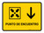 Meeting Point With Down Arrow Yellow Spanish Landscape - Wall Sign