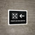 Meeting Point With Left Arrow Black Spanish Landscape - Wall Sign