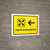 Meeting Point With Left Arrow Yellow Spanish Landscape - Wall Sign