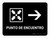 Meeting Point With Right Arrow Black Spanish Landscape - Wall Sign