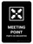 Meeting Point Black Bilingual Portrait - Wall Sign