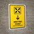 Meeting Point With Down Arrow Yellow Bilingual Spanish Portrait - Wall Sign
