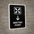 Meeting Point With Down Arrow Black Portrait - Wall Sign