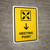 Meeting Point With Down Arrow Yellow Portrait - Wall Sign