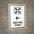 Meeting Point With Left Arrow White Portrait - Wall Sign