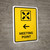 Meeting Point With Left Arrow Yellow Portrait - Wall Sign