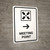 Meeting Point With Right Arrow White Portrait - Wall Sign