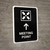 Meeting Point With Up Arrow Black Portrait - Wall Sign