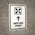 Meeting Point With Up Arrow White Portrait - Wall Sign