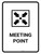 Meeting Point White Portrait - Wall Sign