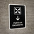 Meeting Point With Down Arrow Black Spanish Portrait - Wall Sign
