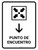 Meeting Point With Down Arrow White Spanish Portrait - Wall Sign