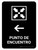 Meeting Point With Left Arrow Black Spanish Portrait - Wall Sign