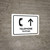 Telephone With Up Arrow White Bilingual Spanish Landscape - Wall Sign