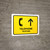Telephone With Up Arrow Yellow Bilingual Spanish Landscape - Wall Sign