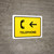 Telephone With Left Arrow Yellow Landscape - Wall Sign