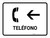 Telephone With Left Arrow White Spanish Landscape - Wall Sign