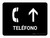 Telephone With Up Arrow Black Spanish Landscape - Wall Sign