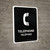 Telephone Black Bilingual Spanish Portrait - Wall Sign
