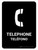 Telephone Black Bilingual Spanish Portrait - Wall Sign