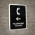 Telephone With Left Arrow Black Bilingual Spanish Portrait - Wall Sign