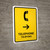 Telephone With Right Arrow Yellow Bilingual Spanish Portrait - Wall Sign