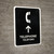 Telephone With Up Arrow Black Bilingual Spanish Portrait - Wall Sign