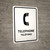 Telephone White Bilingual Spanish Portrait - Wall Sign