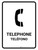 Telephone White Bilingual Spanish Portrait - Wall Sign