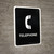 Telephone Black Portrait - Wall Sign