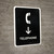 Telephone With Down Arrow Black Portrait - Wall Sign