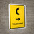 Telephone With Right Arrow Yellow Portrait - Wall Sign