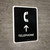 Telephone With Up Arrow Black Portrait - Wall Sign