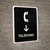 Telephone With Down Arrow Black Spanish Portrait - Wall Sign