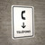 Telephone With Down Arrow White Spanish Portrait - Wall Sign