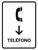 Telephone With Down Arrow White Spanish Portrait - Wall Sign