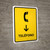 Telephone With Down Arrow Yellow Spanish Portrait - Wall Sign