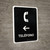 Telephone With Left Arrow Black Spanish Portrait - Wall Sign