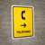 Telephone With Right Arrow Yellow Spanish Portrait - Wall Sign