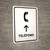 Telephone With Up Arrow White Spanish Portrait - Wall Sign